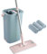 Easygleam Rosa Set Mocio Lavapavimenti e Secchio - Mop Pavimenti in Microfibra - Manico in Acciaio Inox - Secchio Lavapavimenti a Doppia Vaschetta Uso Bagnato e Asciutto - 2 Panni Microfibra Inclusi