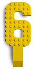 Made Happy Number Cake Topper | Birthday Cake Toppers & Happy Birthday Decorations | Cake Toppers For Boys & Birthday Cake Decorations | Happy Birthday Cupcake Toppers & Cake Decorations | Yellow 6
