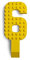 Made Happy Number Cake Topper | Birthday Cake Toppers & Happy Birthday Decorations | Cake Toppers For Boys & Birthday Cake Decorations | Happy Birthday Cupcake Toppers & Cake Decorations | Yellow 6