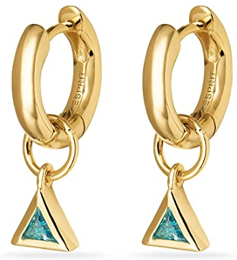 ESPRIT Damen-Creolen 925er Silber 2 Zirkonia One Size 88677765
