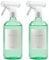 MAISONOVO Spray Bottle for Plants Set of 2 - Green 500ml Glass Spray Bottle and Refillable Empty Spray Bottles - with 16 Labels