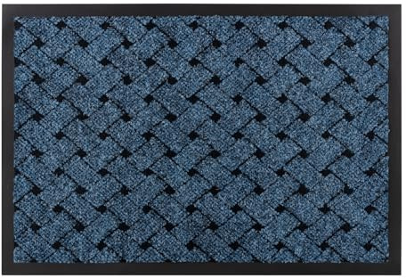 rugsx Türmatte rutschfest Vectra 0800 Türvorleger - Fußabstreifer - Fußabtreter, Draußen, Innen - blau 50x80 cm