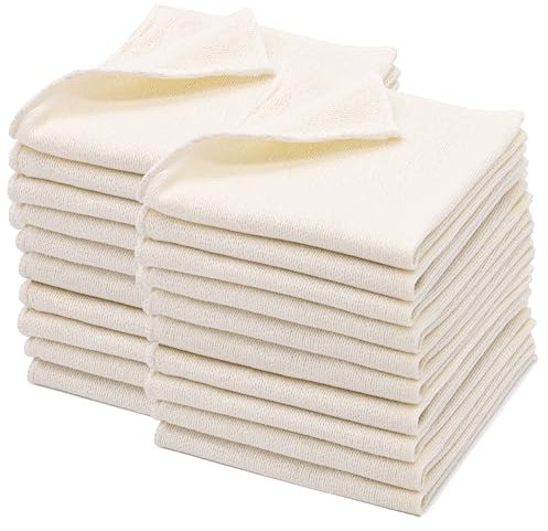 ZOLLNER 20er Set Reinigungstücher 80% Baumwolle, 20% Polyester, Weiß