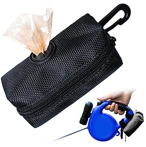 Leckerlibeutel für Hunde mit Kotbeutelspender, für kleine Hunde, Leckerli-Tasche für Leine, Gürtel für Reisen, Spaziergänge