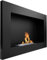Bio-cheminée murale 65x40 noir mat, bio-cheminée murale pour bio-éthanol, bio-cheminée suspendue noire au bioéthanol 650 mm GMT (65x40x12)