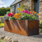 100cm/75cm Corten Steel Trough Planter | Pre Rusted | Flatpacked | Easy To Assemble | No Fixings Needed (L75cm x W32cm x H32cm)