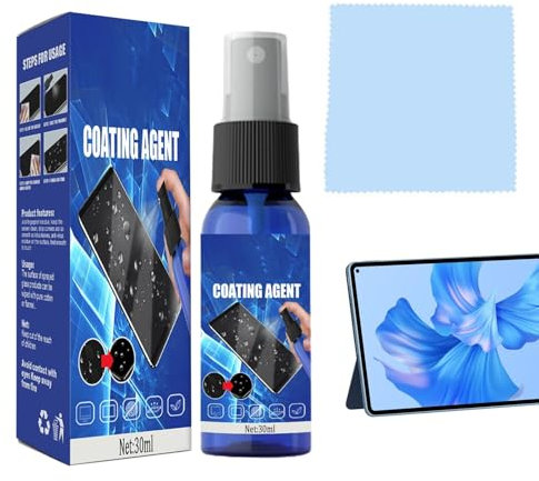 Bildschirmreiniger-Spray, Bildschirmreiniger-Spray Und Wischtuch, Kratzfeste Smartphone-Beschichtung Für Den Bildschirm, Flüssiges Displayschutzspray, Superhydrophobe Anti-Fingerabdruck-Flüssigkeit
