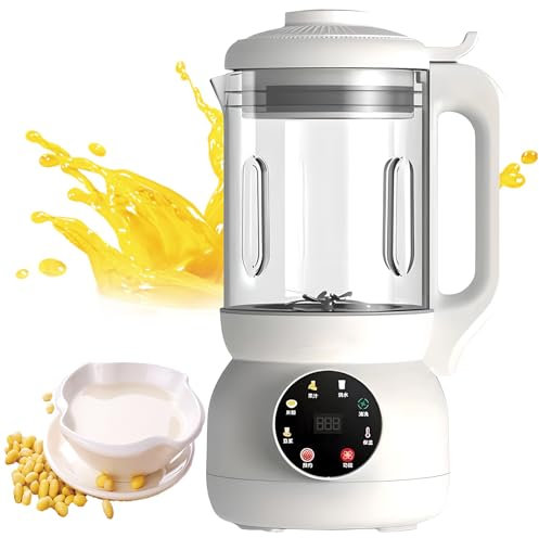 CYTBEK Vegan Nut Milk Maker – 1L Auto Soy & Oat Milk Machine with Cold Press & Heat, Glass Jug, Self-Cleaning, 7-in-1 Blender for Plant-Based Smoothies, Almond Drinks