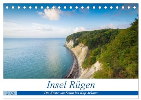 Insel Rügen - Die Küste von Sellin bis Kap Arkona (Tischkalender 2026 DIN A5 quer), CALVENDO Monatskalender: Die schönsten Küstenansichten der Ostküste Rügens (CALVENDO Natur)