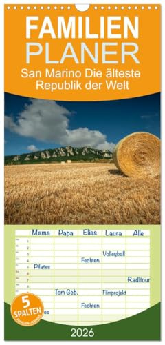 Familienplaner 2026 - San Marino Die älteste Republik der Welt mit 5 Spalten (Wandkalender, 21 cm x 45 cm), CALVENDO: Eines der kleinsten Länder der Welt im Laufe der Jahreszeiten (CALVENDO Orte)