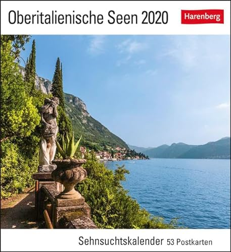 Oberitalienische Seen Postkartenkalender 2020. Wochenkalendarium. Blockkalender. Format 16 x 17,5 cm: Sehnsuchtskalender, 53 Postkarten