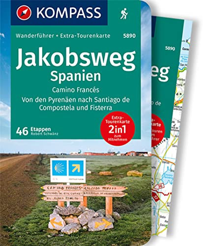 KOMPASS Wanderführer Jakobsweg Spanien, 60 Touren: mit Extra-Tourenkarte Maßstab 1:50.000, GPX-Daten zum Download