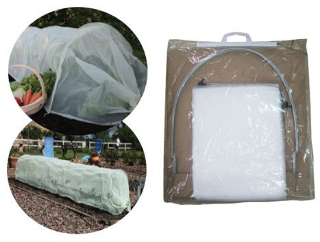 Pflanztunnel aus Vliesmaterial weiß