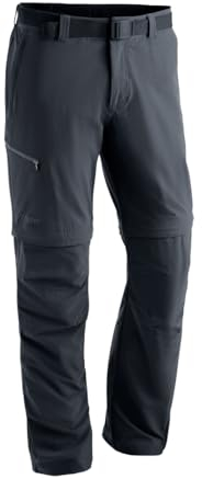 Maier Sports Tajo 2, Herren Wanderhose, Wasserabweisende Outdoorhose für Trekking und Hiking, Praktische Zipp-off-Funktion, PFC-frei, mSTRETCH pro 4 & Dryprotec, Schwarz, 98 (W33/L34)