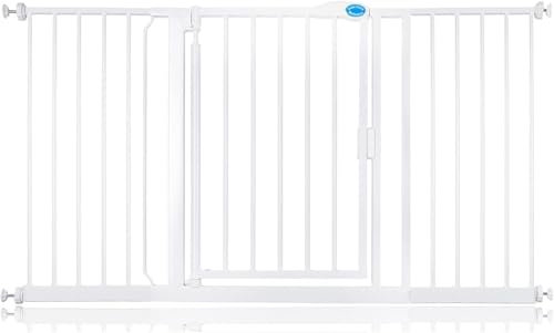 Bettacare Barrière de Sécurité à Fermeture Automatique, Barrière de Sécurité à Pression pour Bébé, Sécurité pour Portes et Couloirs, 147cm - 154cm, Couleur Blanc