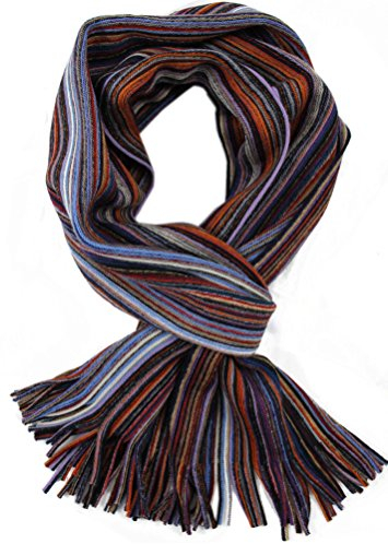 Rotfuchs Strickschal Raschelschal Streifen modisch violett bunt 100% Wolle (Merino) R-33