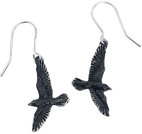 Alchemy Black Raven Earrings