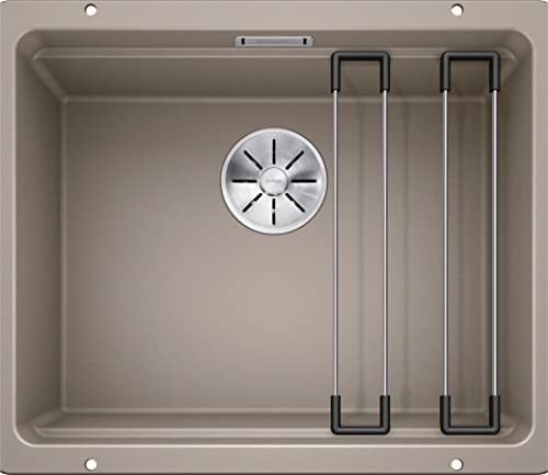 BLANCO ETAGON 500-U | Granitspüle aus SILGRANIT tartufo | Einbauart: Unterbau | für 60 cm breite Unterschränke | Durchdachtes Systemkonzept mit vielseitig verwendbaren ETAGON-Schienen
