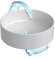 Starbath Plus - Lavabo en céramique - Forme ronde - Blanc Mat - Dimensions 35 x 35 x 12 cm - Idéal pour les plans de travail dans la salle de bains et les meubles de toilettes