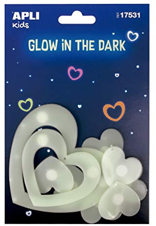 APLI Kids Leuchtsticker Herzen