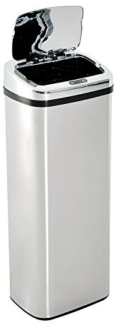 homcom 50L Infrared Touchless Automatic Motion Sensor Dustbin Stainless Steel Trash Can Home Office