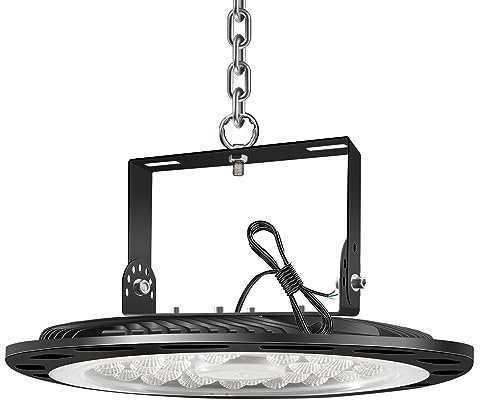 bapro 100W UFO LED Lights Projecteur LED 10000lm 6500k Blanc Froid LED High Bay Light Hall Projecteur Lampe Atelier Éclairage d'entrepôt pour Stade Intérieur, Parking Garage, Centres Logistiques