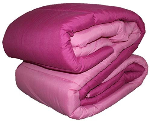 Viterbo Biancheria Trapunta Piumone Invernale Sogno Letto Singolo P. 1/2 Matrimoniale Double Face (Fucsia/Rosa, Singolo, 1 Piazza)