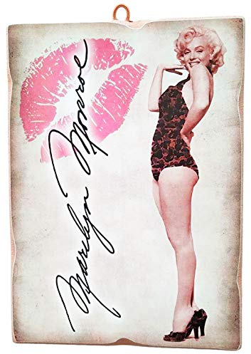 KUSTOM ART Bild im Vintage-Stil Marilyn Monroe aus der Sammlung Druck auf Holz
