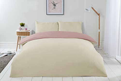 Emma Barclay Lyla Reversible Duvet Set in Cream/Blush Pink - Single