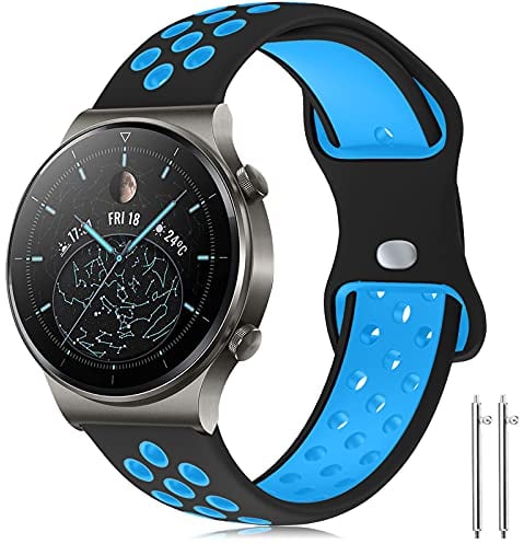 Compatible Con Huawei Watch GT2 Pro/GT2 46mm/Watch 3/Pro/GT 2/GT Fashion/Sport/Active/Elegant/Classic - Correa de Silicona 22mm Pulsera Deportiva