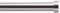 ACAZA Ausziehbare Gardinenstange - Verstellbare Vorhangstange - Stange von 125-240 cm - Silber