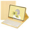 Disonbeir Keyboard Case for iPad Air 13 inch (M3/M2)/ iPad Pro 12.9 inch 6th/5th/4th/3rd Generation Color Keyboard Cute Round Key Wireless Detachable BT Keyboard Cover (Yellow)
