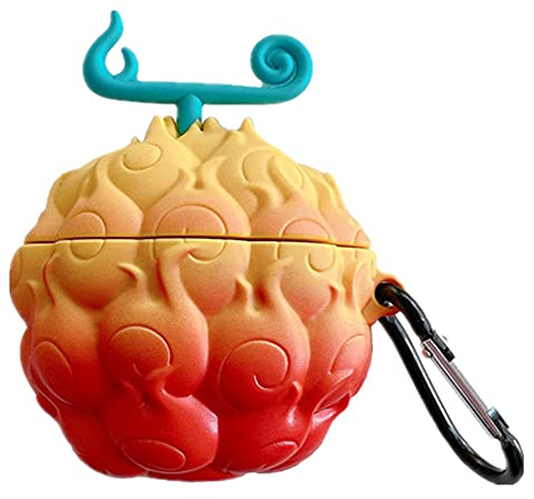 eglixu Lustige Anime Teufel Obst Kopfhörer Hülle für Airpods 1 2 Kopfhörer 3D Silikon Schutz Weiche Abdeckung Geeignet für Jungen und Mädchen