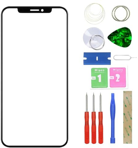 MovTEK Screen Replacement Front Glass +OCA compatible with iPhone 12 Mini (No Touch and LCD Display) with Repair Kit -5.4