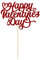 Cake Topper, Valentine's Day Cupcake Toppers, Cake Decorations, Glitter Cake Topper, Love Heart Cake Decoration for Wedding Love Valentine Party Supplies