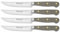 WÜSTHOF Classic Set di 4 coltelli da bistecca 12 cm, Velvet Oyster (grigio)