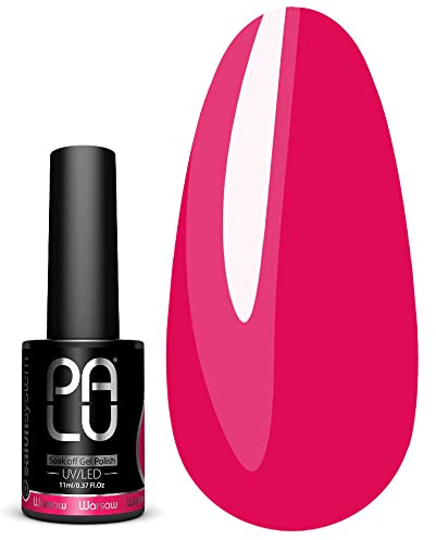 PALU – UV Nagellack LED Hybridlack – Gel Nagellack UV WARSAW – Glatte Oberfläche – Hohe Pigmentierung – hält bis zu 3 Wochen – Professionelle Qualität Nageldesign – 11 g – P4 – Rosa