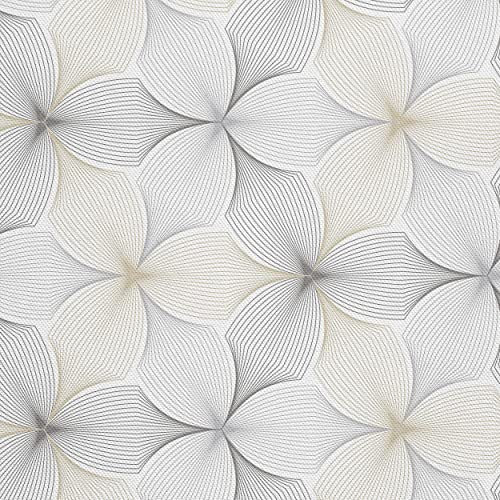 HEKO PANELS Stoff Oxford Wasserdichte Meterware Canvas-Stoff Polyester Stoff Zum Nähen Nähstoffe Dekostoffe Wasserabweisend Blickdicht Blumen Geometrisch 2 Meter 155 x 200 cm