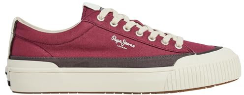 Pepe Jeans Herren Ben Band M Sneaker, Rot (Ruby Wine Red), 9
