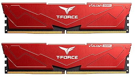 TEAMGROUP T-Force FLRD532G6400HC32ADC01 Vulcan DDR5 32 GB (2 x 16 GB) 6400 MHz (PC5-51200) CL32 Modulo di memoria desktop RAM per chipset serie 600 700 XMP 3.0 rosso