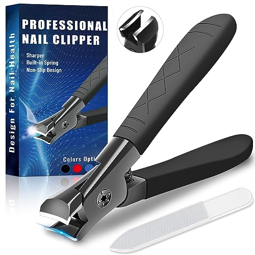 Coupe Ongle pour Ongles Épais, Coupe Ongles Professionnel pour Femmes, Hommes et Seniors, Coupe Ongle Ultra Pointu pour Ongles de Pieds Set Coupe Ongle Antidérapant Grand Coupe Ongle Très Solide