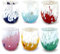 MAZZEGA ART & DESIGN - 6 Bicchieri Acqua Big Bicolor in Vetro Soffiati e Lavorati a Mano con Murrine di Murano, linea “I Colori di Murano” 435 ml. Made in Italy (Mix, 6)