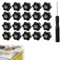 Sterngriffmutter M5,Schwarz Kunststoff Sterngriffmutter,Innengewinde Klemmknopf,Knopf Innengewinde,Rändelmutter,Rändelmutter Durch Loch Handgriff Knopf,Rändelknopf,Sternkopf Klemmknopf,32mm,21pcs