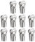 sourcing map Structural Pipe Connector Joint Pipe Clamps 180 Degree 2 Way, 10 Set Stainless Steel Corner Fitting End Rails Clamp Fit OD 1 inch (25mm) Tube, Silver