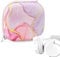 Geekria NOVA Headphones Case for Foldable On-Ear Headphones, Replacement Hard Shell Travel Carrying Bag, Compatible with AKG Y50BT/500, AKG Y45BT, Y400/40, Q460, N60NC Headsets (Pink Marble)