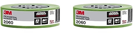 Hand-Masker 2060 Profi Malerband für grobe Oberflächen, UV-beständig, innen und außen, 36 mm x 50 m (Packung mit 2)