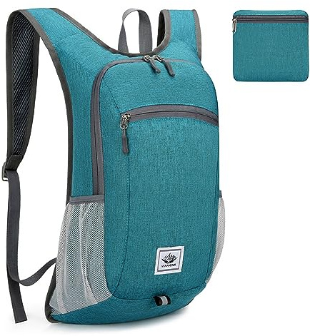 Lixada Faltbarer Rucksack, Ultraleichte Tagesrucksack Wasserdicht Mini Rucksack Verstaubar Wanderrucksack für Reisen, Wandern, Radfahren Damen und Herren