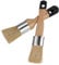 DSLSQD 2 Pack Chalk Paint Brush, Wax Paint Tool for Furniture - Reusable Flat and Round Brush for Folk Art Home Décor Wood Projects and Stencils (Black)