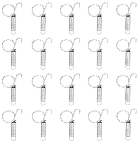 20PCS Spring Door Latch for Cages Spring Latches for Rabbit Cage Doors Metal Finger Spring Hooks Multi-Functional Cage Door Spring Hook for Fixing Rabbit, Dog, Cat, Parrot, Guinea Pig(Small)