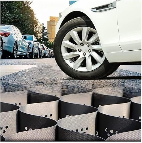 MaiBuL LNNW kieswaben Kies-Bodengitter for Einfahrtswege, 2 Zoll Dicke HDPE-Untergrund-Arbeitsstabilisierungsgitter für Gewächshaus, Rasen, Hang, Zufahrten, Garten (Color : 5cm, Size : 6x8m)